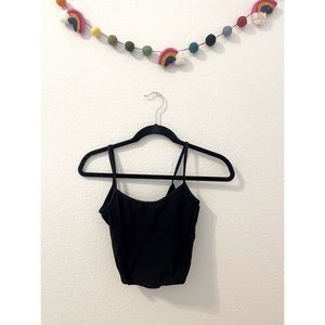 Ribbed Open Back Workout Tank Top